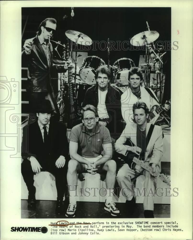 1985 Press Photo Huey Lewis and the News band photo - nop57942-Historic Images