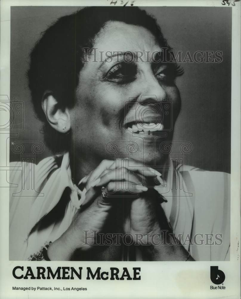 1978 Press Photo Musician Carmen McRae - nop58043-Historic Images