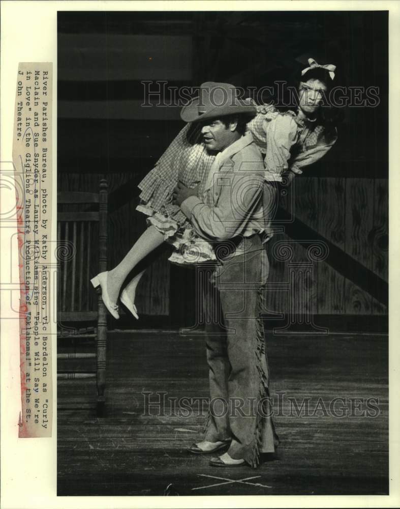 1983 Press Photo Actress Sue Snyder, co-star in &quot;Oklahoma!&quot; at St. John Theatre-Historic Images