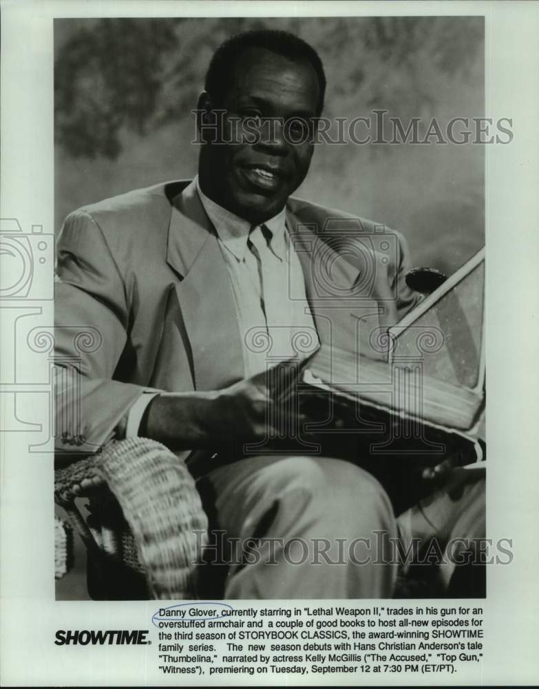 1989 Press Photo "Storybook Classics" host Danny Glover on Showtime Network-Historic Images