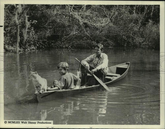 1971 Press Photo Actors Mike Lookinland & Mitch Vogel in "Bayou Boy" - nop58444-Historic Images