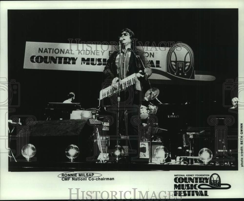 1983 Press Photo Ronnie Milsap, Country Music Festival National Co-chairman-Historic Images