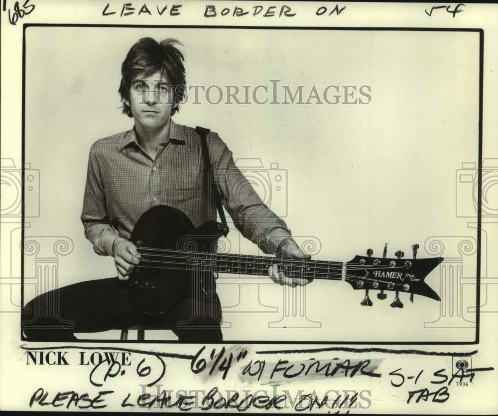 1979 Press Photo Nick Lowe, Columbia Recording Artist - nop58951-Historic Images