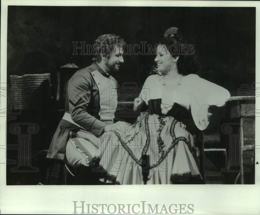 1980 Press Photo Elena Obraztsova & Placido Domingo in "Carmen" opera-Historic Images