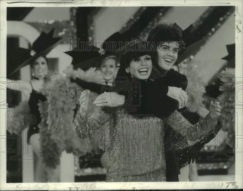 1977 Press Photo Marie and Donny Osmond in ABC-TV&#39;s &quot;Donny &amp; Marie.&quot; - nop59264-Historic Images