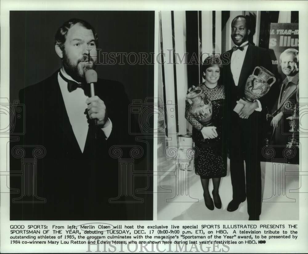 1985 Press Photo Sports Illustrated Presents Sportsman of the Year - nop59387- Historic Images