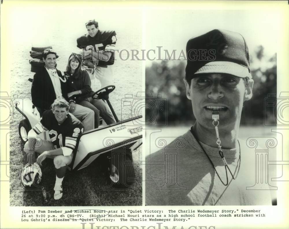 1989 &quot;Quiet Victory: The Charlie Wedemeyer Story&quot; Cast - Historic Images