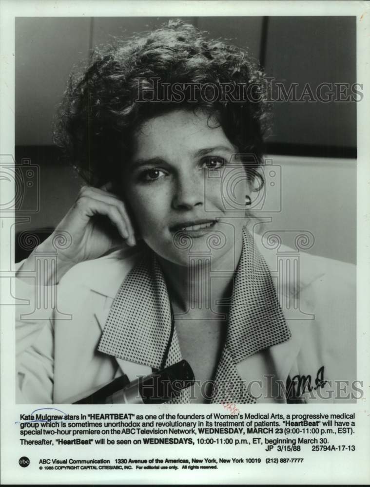 1988 Actress Kate Mulgrew in &quot;HeartBeat&quot; on ABC Television - Historic Images