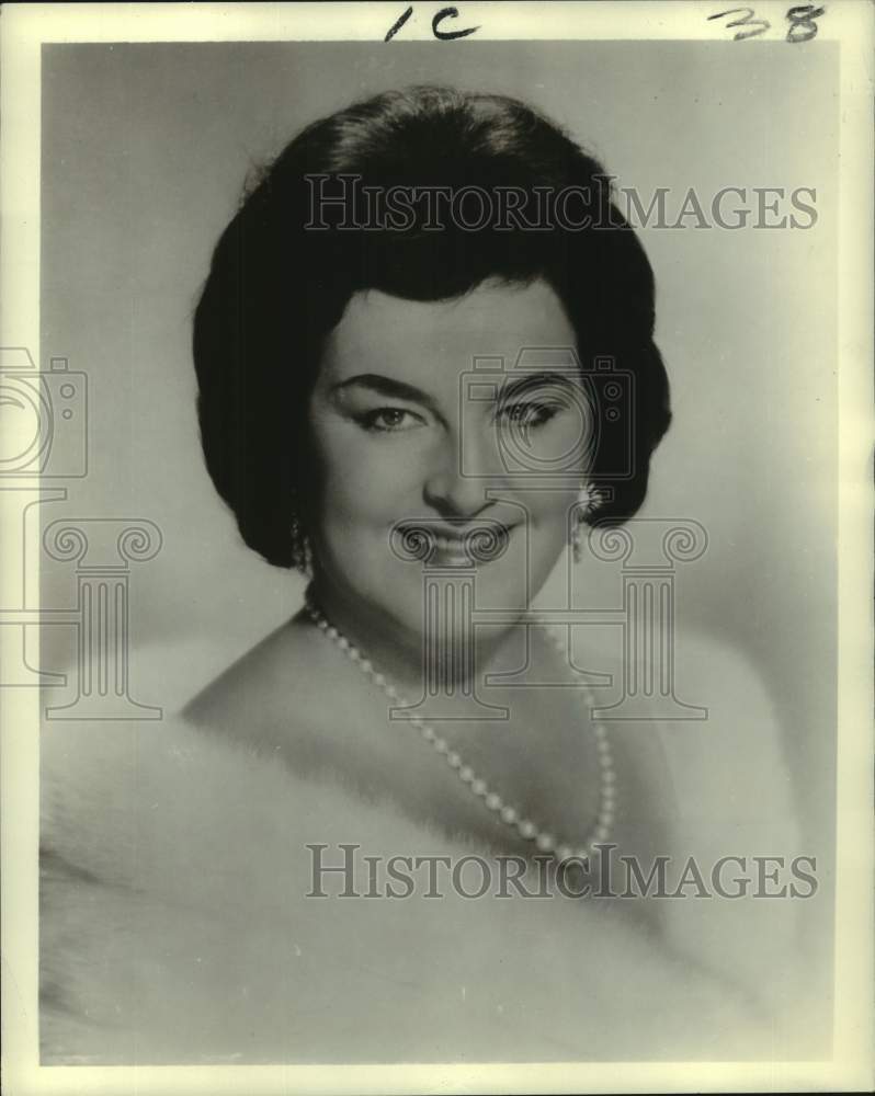 1968 Press Photo Birgit Nilsson, Swedish dramatic soprano opera singer.-Historic Images