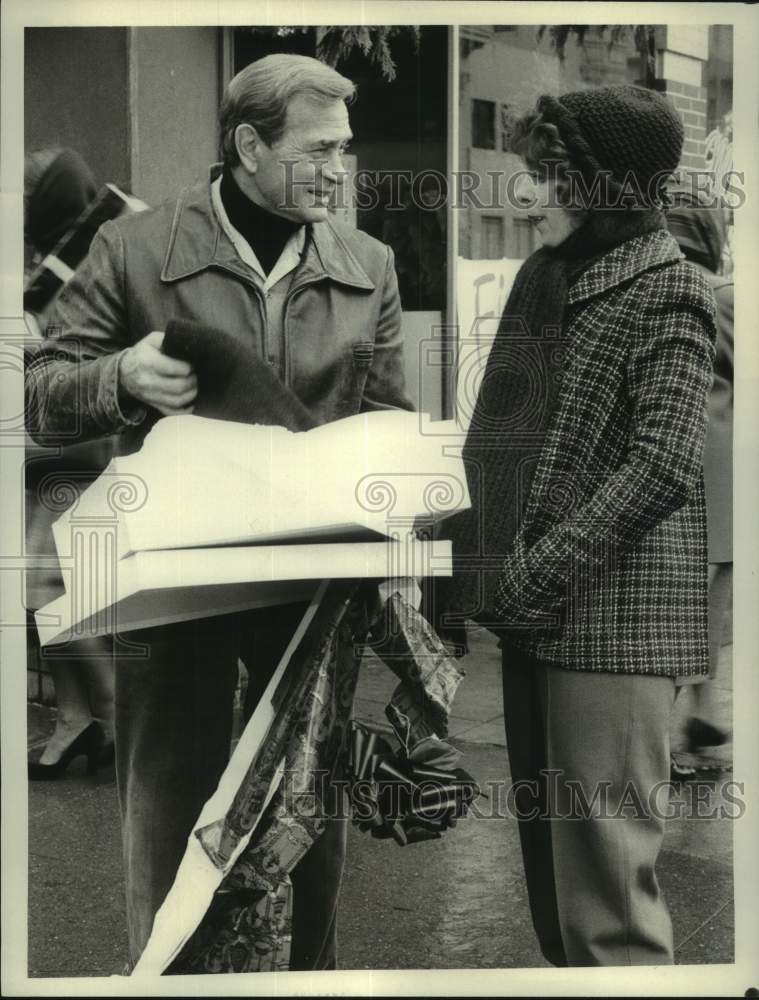 1978 Press Photo Darren McGavin &amp; Jenny O&#39;Hara in Brink&#39;s: The Great Robbery.-Historic Images