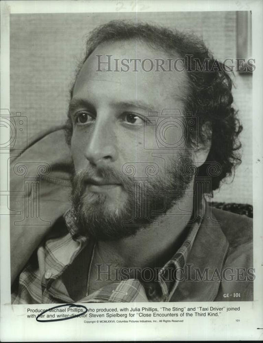 1977 Press Photo "Close Encounters of the Third Kind" director Michael Phillips.-Historic Images