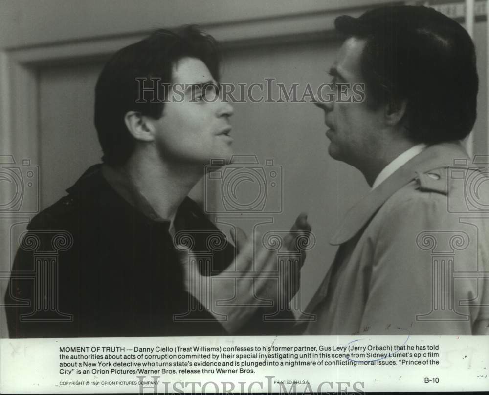 1981 Treat Williams and Jerry Orbach &quot;Prince of the City&quot; scene - Historic Images