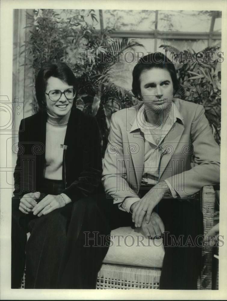 1979 Press Photo Billie Jean King and Randy Moffitt appear on &quot;GMA,&quot; on ABC-TV- Historic Images