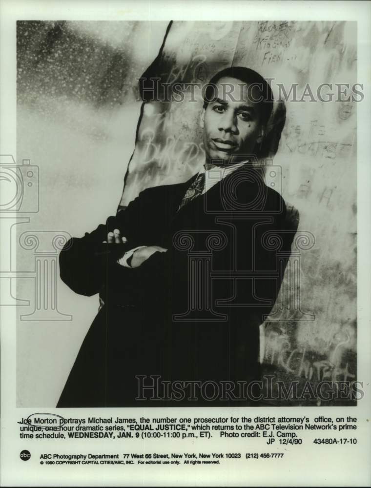 1990 Press Photo Actor Joe Mortin in &quot;Equal Justice&quot; on ABC Television - Historic Images