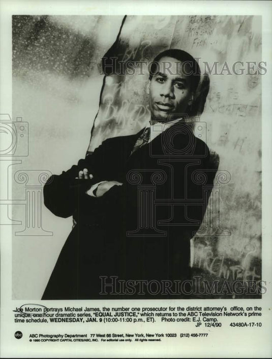 1990 Press Photo Actor Joe Mortin in "Equal Justice" on ABC Television - Historic Images