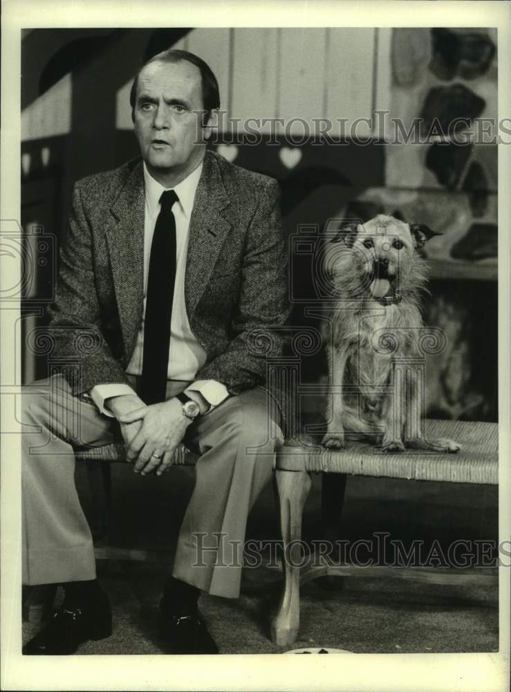 1986 Press Photo Actor Bob Newhart in &quot;Newhart&quot; on CBS - Historic Images