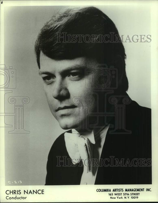 1988 Press Photo Conductor Chris Nance - Historic Images