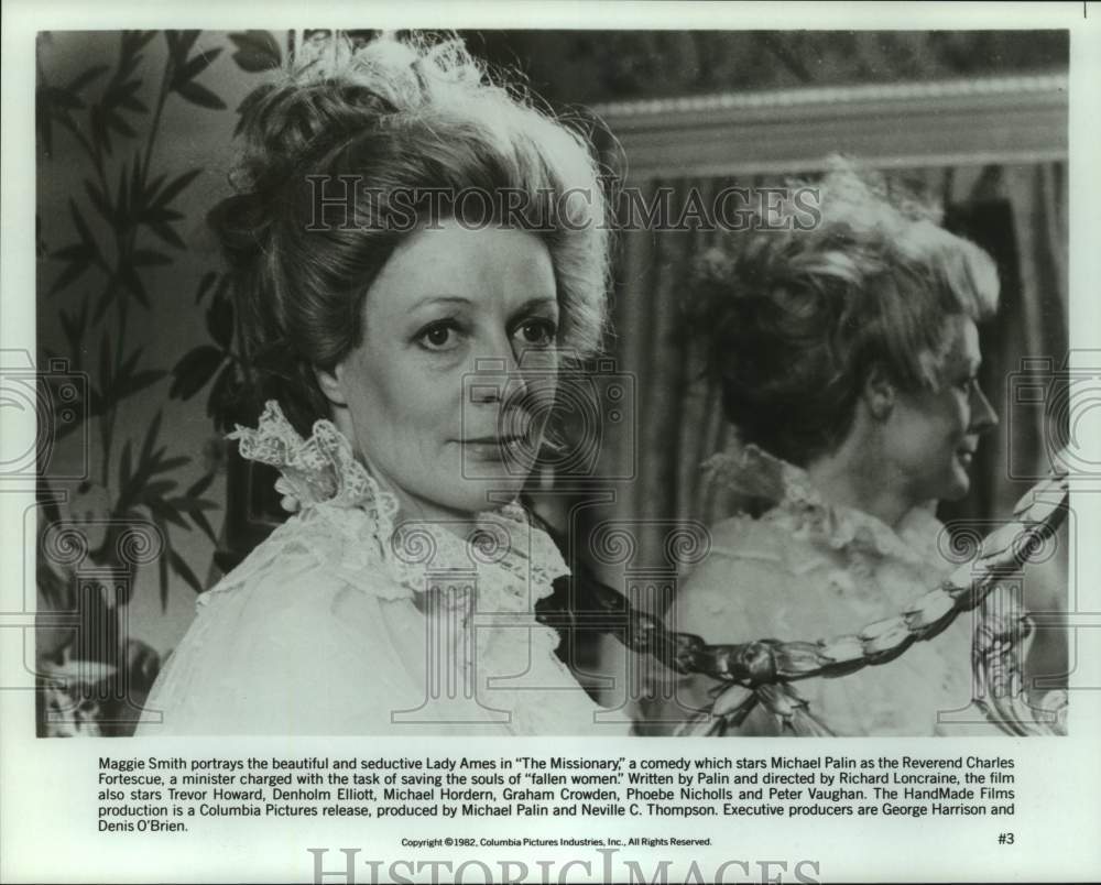 1982 Press Photo Maggie Smith in movie "The Missionary" - Historic Images