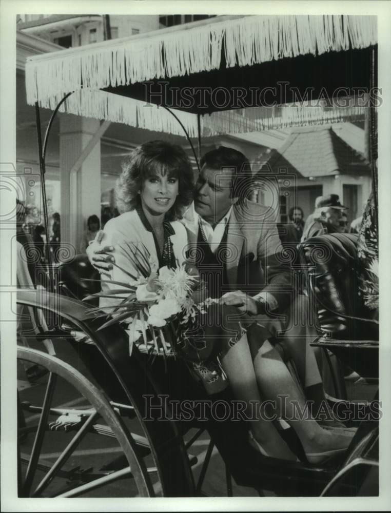 1983 Press Photo Stefanie Powers, Actress with co-star - nop66887-Historic Images