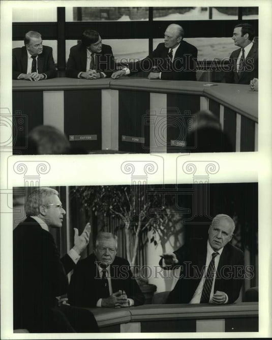1987 Press Photo Cast in scenes from the "The Presidency and the Constitution"-Historic Images