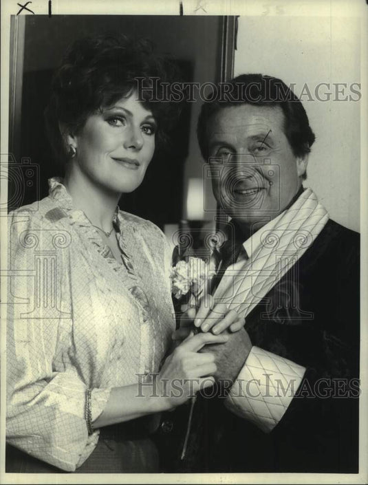 1982 Press Photo Lynn Redgrave and Patrick Macnee star in "Rehearsal for Murder"-Historic Images
