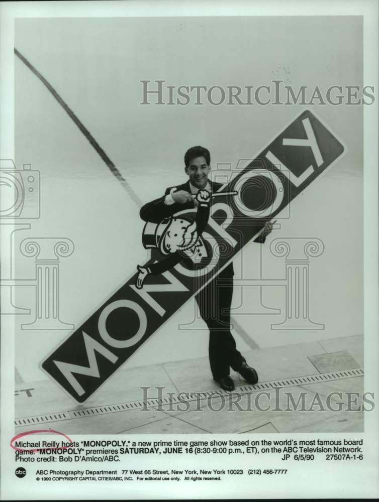 1990 Actor Michael Reilly hosts &quot;Monopoly&quot; on ABC Television - Historic Images