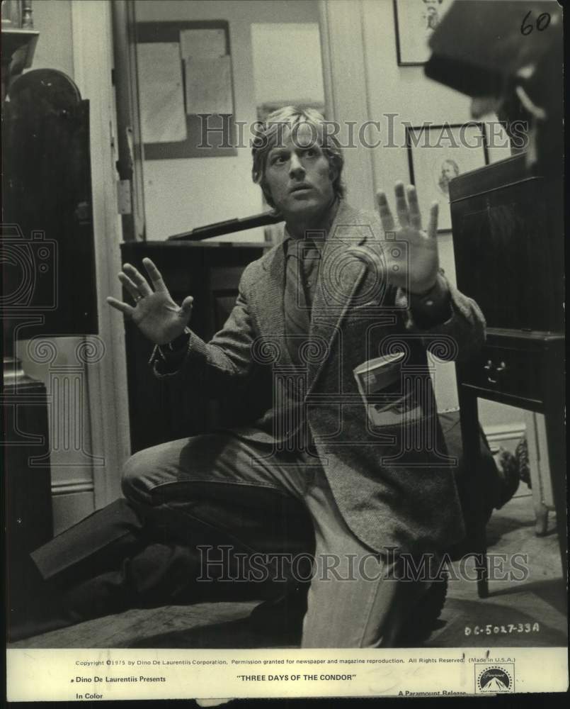 1975 Press Photo Actor Robert Redford in &quot;Three Days of the Condor&quot; movie-Historic Images