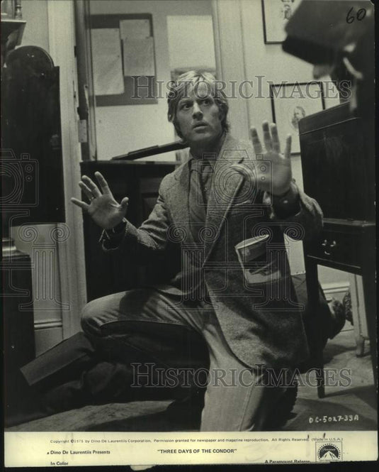 1975 Press Photo Actor Robert Redford in "Three Days of the Condor" movie-Historic Images