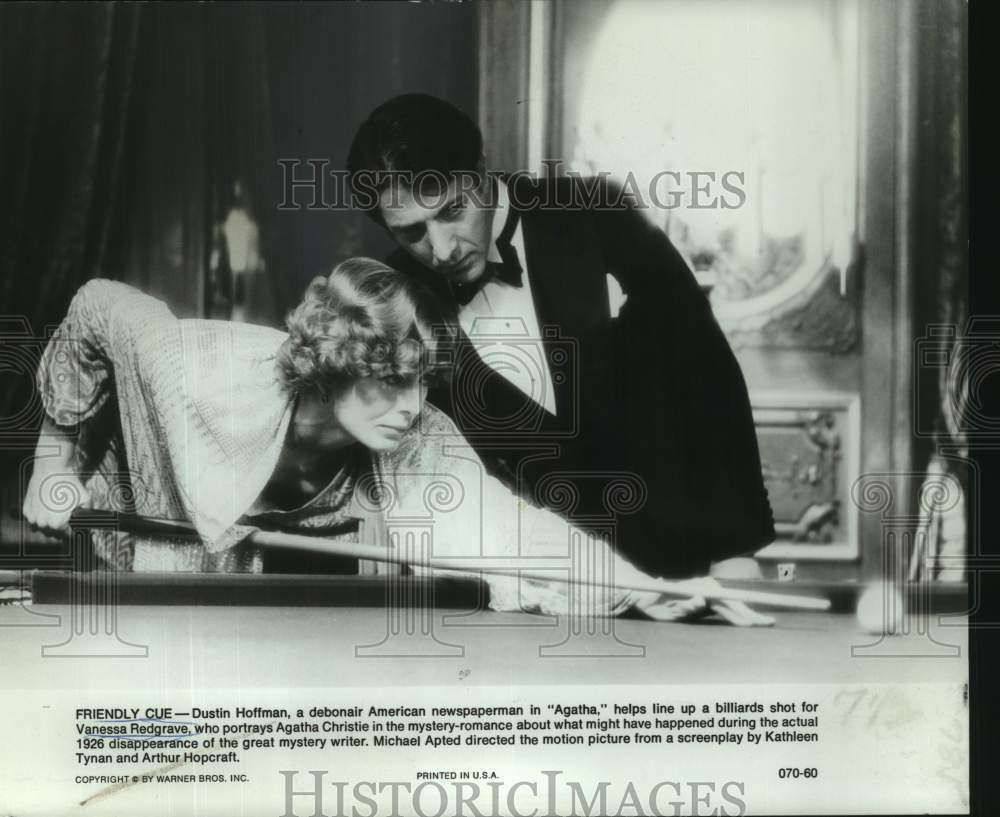 1979 Press Photo Dustin Hoffman and Vanessa Redgrave star in "Agatha."-Historic Images