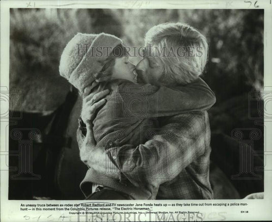 1979 Press Photo Robert Redford and Jane Fonda star in "The Electric Horseman"-Historic Images