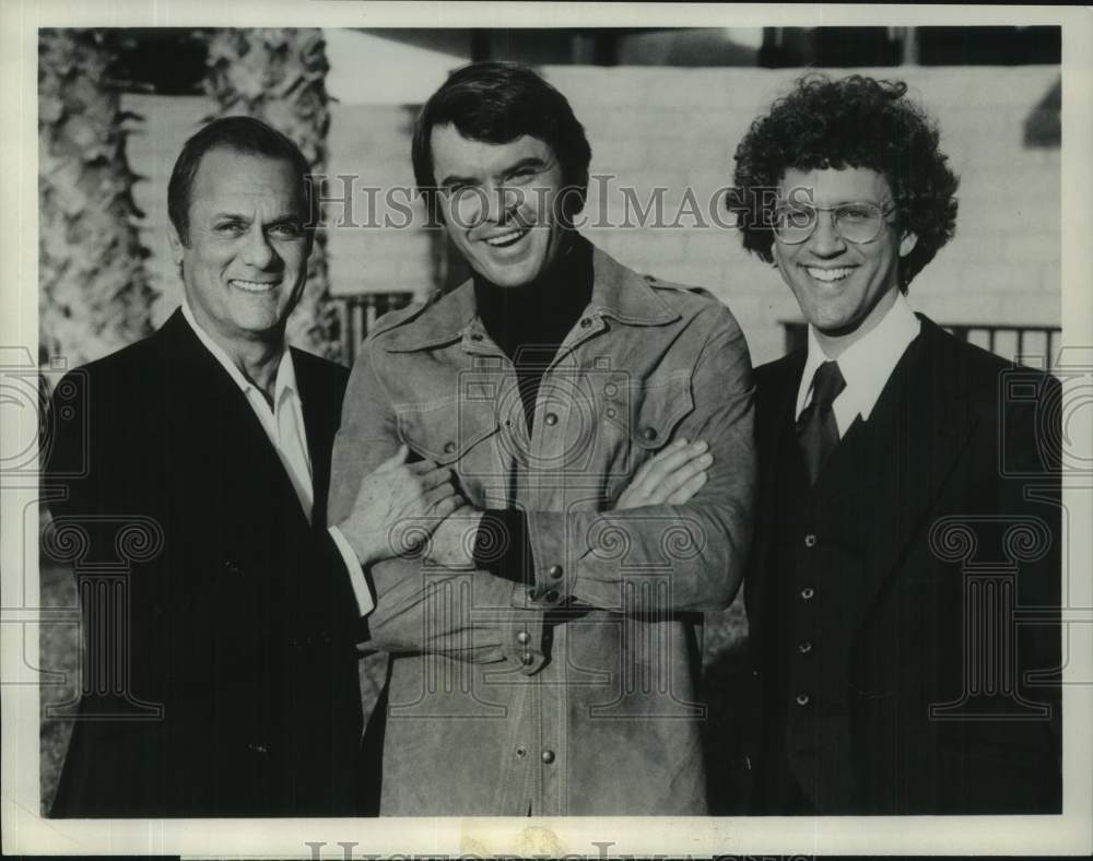 1979 Press Photo Tony Curtis, Robert Urich & John Rubinstein, actors in "Vega$"-Historic Images