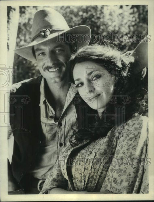 1979 Press Photo Actors Perry King, Jennifer O'Neill in "Love's Savage Fury"-Historic Images