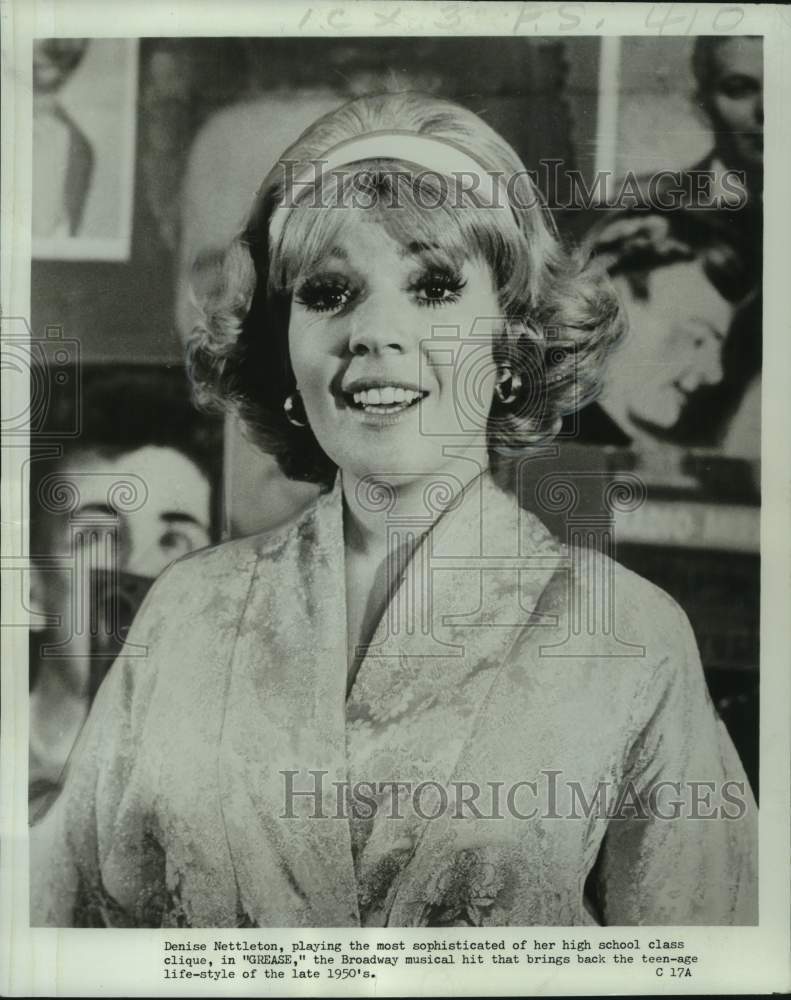 1973 Press Photo Denise Nettleton stars in &quot;Grease&quot; at the New Orleans Theater-Historic Images