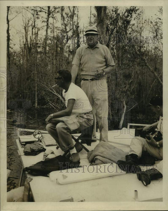 Press Photo Small boats hired for the Baton Rouge filming of "Nevada Smith"- Historic Images