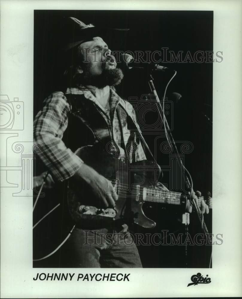 1980 Press Photo Epic Recording artists Johnny Paycheck. - nop70849-Historic Images