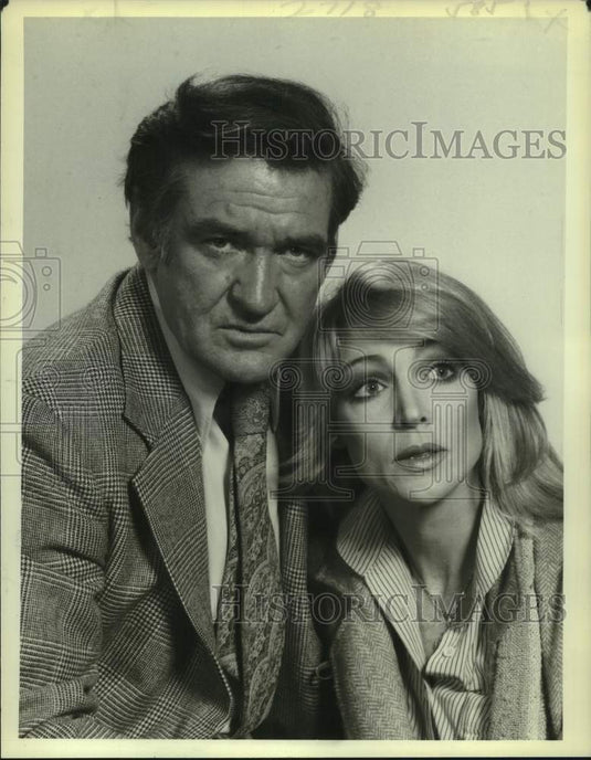 1980 Press Photo Rod Taylor & Joanna Pettet in "Cry of the Innocent" on NBC-TV-Historic Images