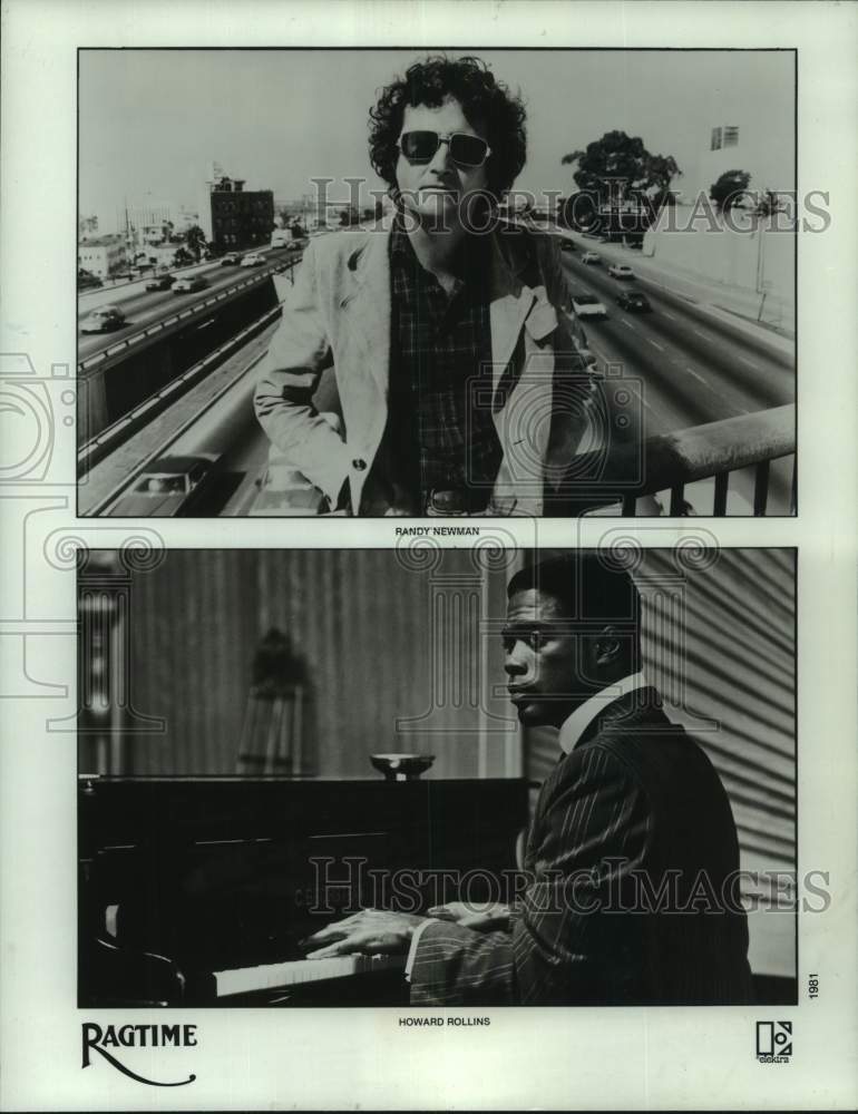 1981 Press Photo Howard Rollins playing piano &amp; Randy Newman - nop72196-Historic Images