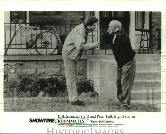 1997 Press Photo Actors D.B. Sweeney, Peter Falk in "Roommates" on Showtime - Historic Images