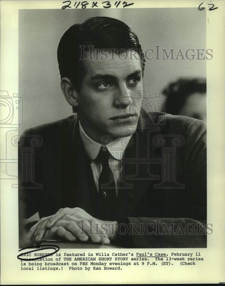 1980 Press Photo Eric Roberts featured in PBS' Paul's Case. - nop73642-Historic Images