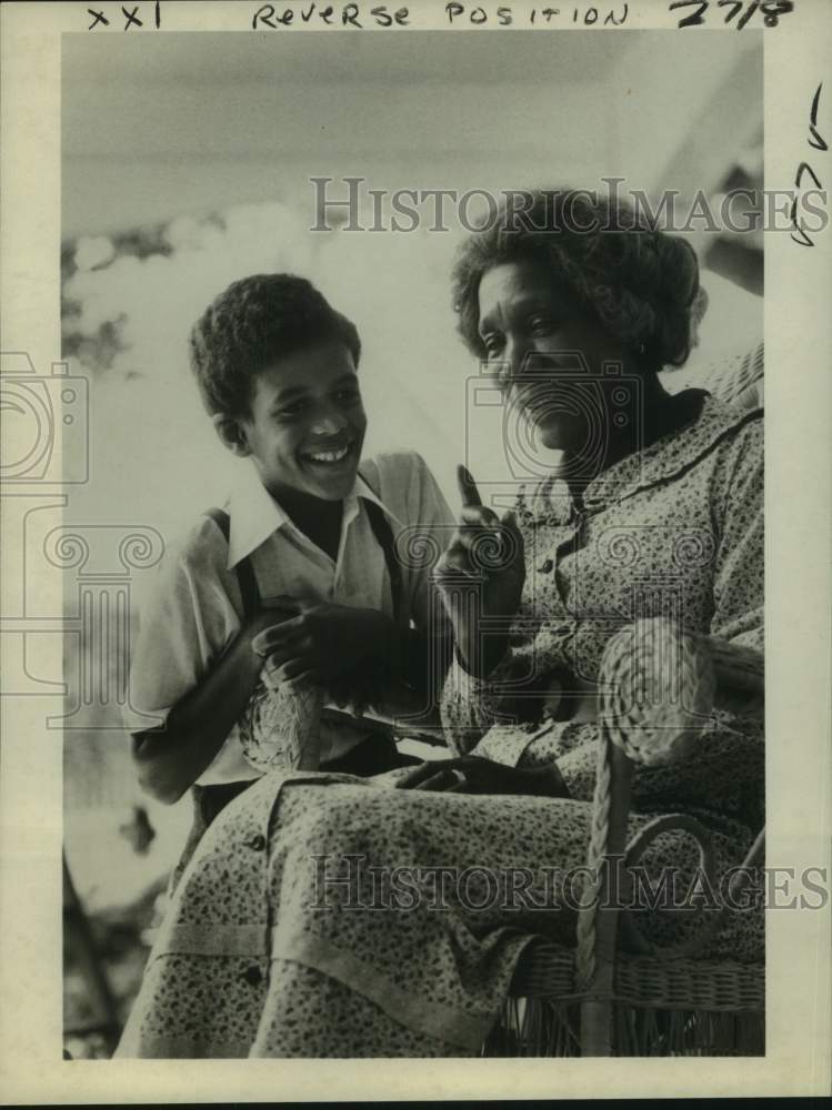 1979 Press Photo Christoff St. John, Beah Richards in Roots: The Next Generation-Historic Images
