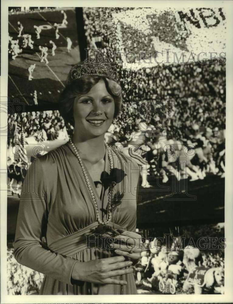 1976 Press Photo Diane Ramaker, Rose Queen at Tournament of Roses, on NBC.- Historic Images