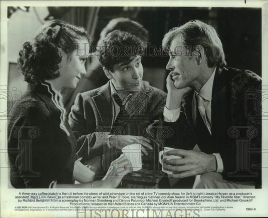 1982 Press Photo Mark Linn-Baker and Peter O'Toole in My Favorite Year.-Historic Images