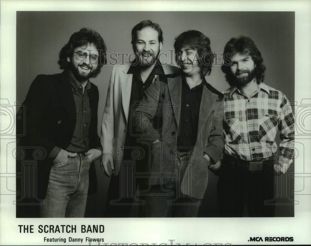 1982 Press Photo MCA Records&#39; The Scratch Band featuring Danny Flowers-Historic Images