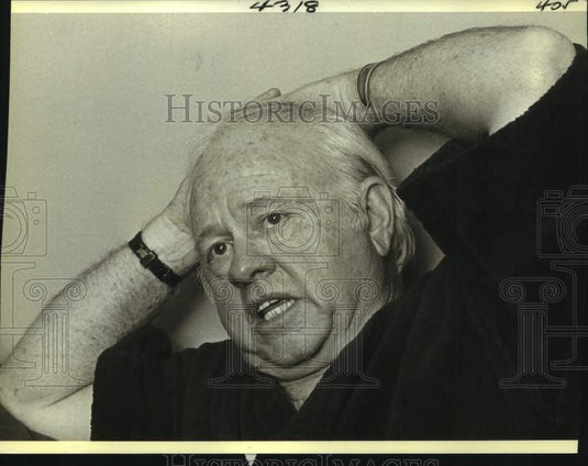 1979 Press Photo Mickey Rooney talks about his Broadway debut in "Sugar Babies"-Historic Images