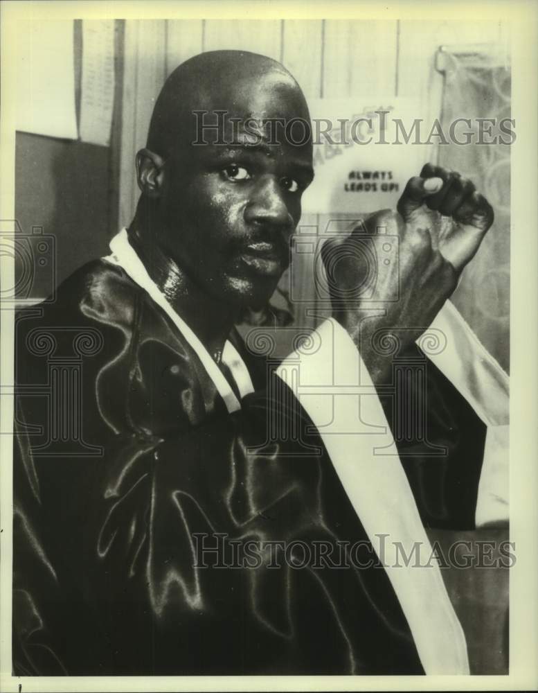 1979 Press Photo James Scott in televised boxing match at Rahway State Prison- Historic Images