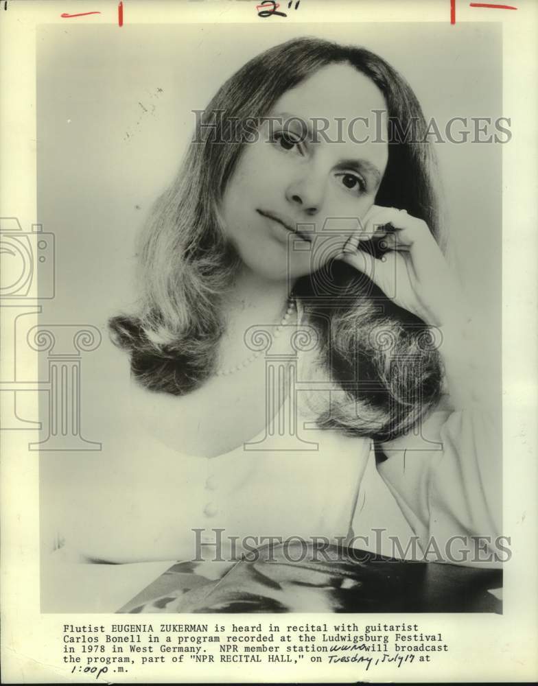 1979 Press Photo Eugenia Zukerman, flutist - nop77468-Historic Images