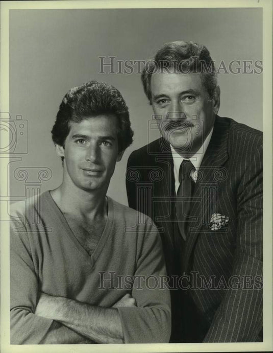 1981 Press Photo Jack Scalia and Rock Hudson star in "The Devlin Connection."-Historic Images