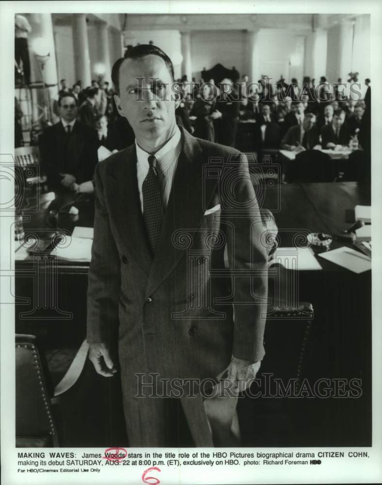 1992 Press Photo James Woods stars in the title role of HBO's "Citizen Cohn"- Historic Images