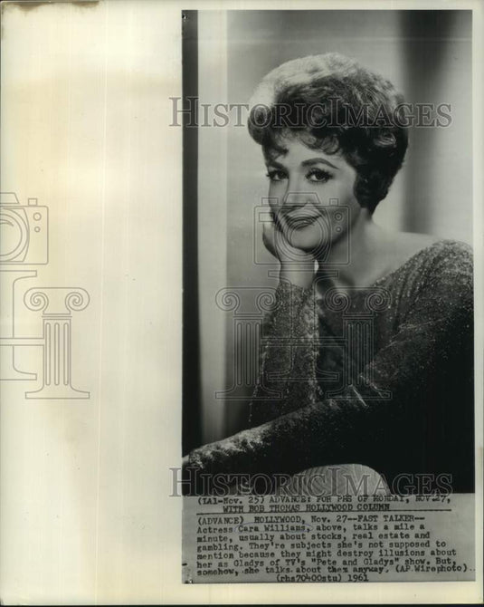 1961 Press Photo Cara Williams stars as Gladys in "Pete and Gladys" - nop78565-Historic Images