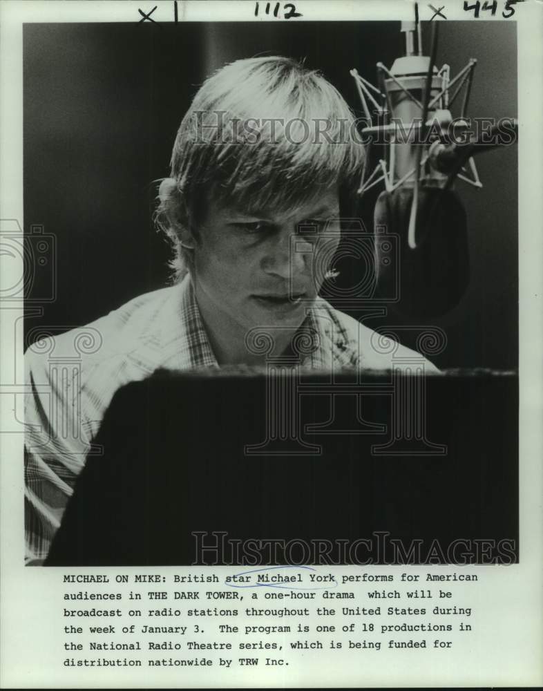 1981 Press Photo Michael York performs in The Dark Tower on National Radio-Historic Images